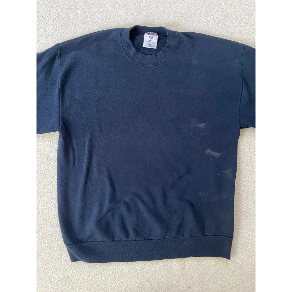 Jerzees Mens Extra Large Sweatshirt Navy Blue Vintage 90s‎ NuBlend Made in USA